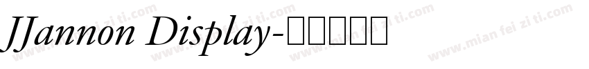 JJannon Display字体转换